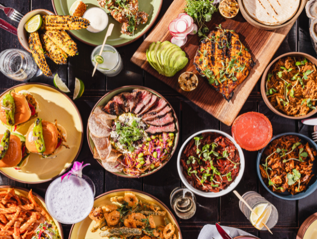 At Bar Caña, every dish and drink is designed to match the rooftop vibe.